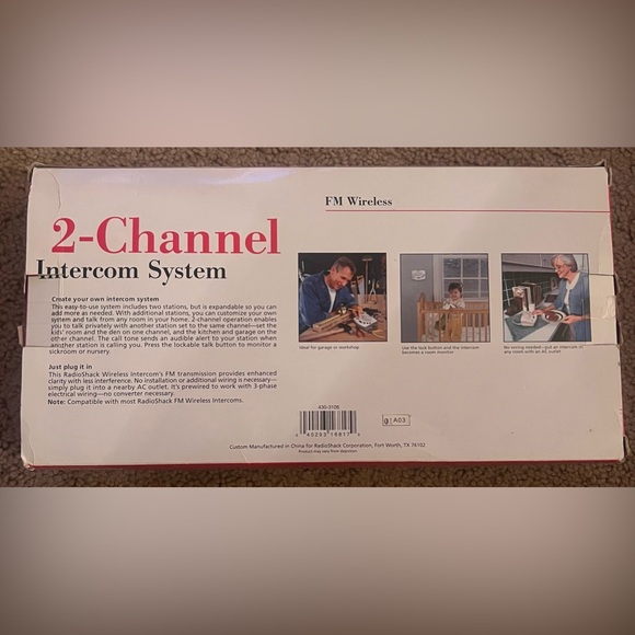 Radio Shack FM Wireless Intercom System Station 43-3106 Single Unit Pre-owned - Picture 2 of 8
